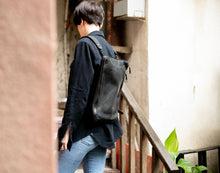 Load image into Gallery viewer, EL-102 | ტყავის ზურგჩანთა ლეპტოპისთვის/უნისექსი