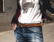 Load image into Gallery viewer, Q-102 | ქალის ქამარი/იტალიური ტყავი/ხელნაკეთი