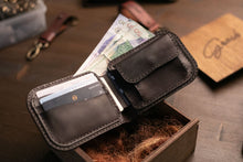 Load image into Gallery viewer, B-113 | კლასიკური Bi-fold საფულე სახურდით / კაცი