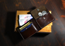 Load image into Gallery viewer, კლასიკური Bi-fold საფულე სახურდით - (B-105)