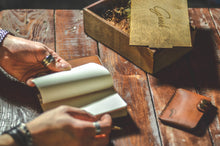 Load image into Gallery viewer, ტყავის ხელნაკეთი ყდა ბლოკნოტისთვის - (N-101)