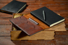 Load image into Gallery viewer, ტყავის ხელნაკეთი ყდა ბლოკნოტისთვის - (N-102)