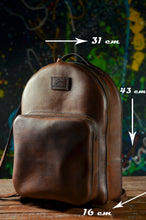 Load image into Gallery viewer, F-116 | ზურგჩანთა/ნატურალური ტყავი/ხელით შეკერილი