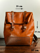 Load image into Gallery viewer, F-109 | ტყავის ზურგჩანთა