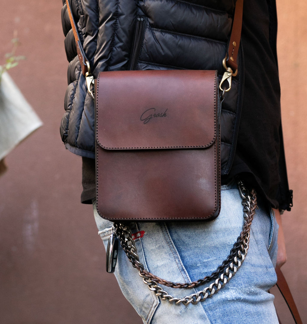 F-102 | ტყავის ჩანთა/Crossbody (Size M)