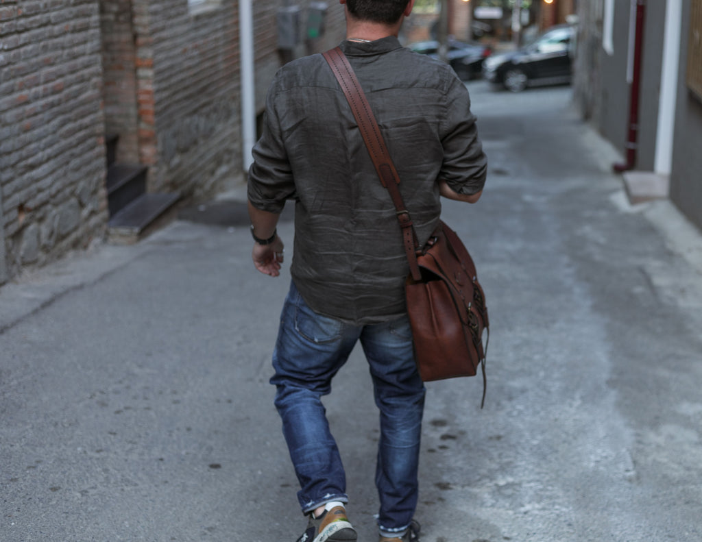 F-134 | ტყავის ჩანთა/ satchel bag/ უნისექსი