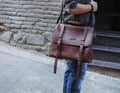 F-134 | ტყავის ჩანთა/ satchel bag/ უნისექსი