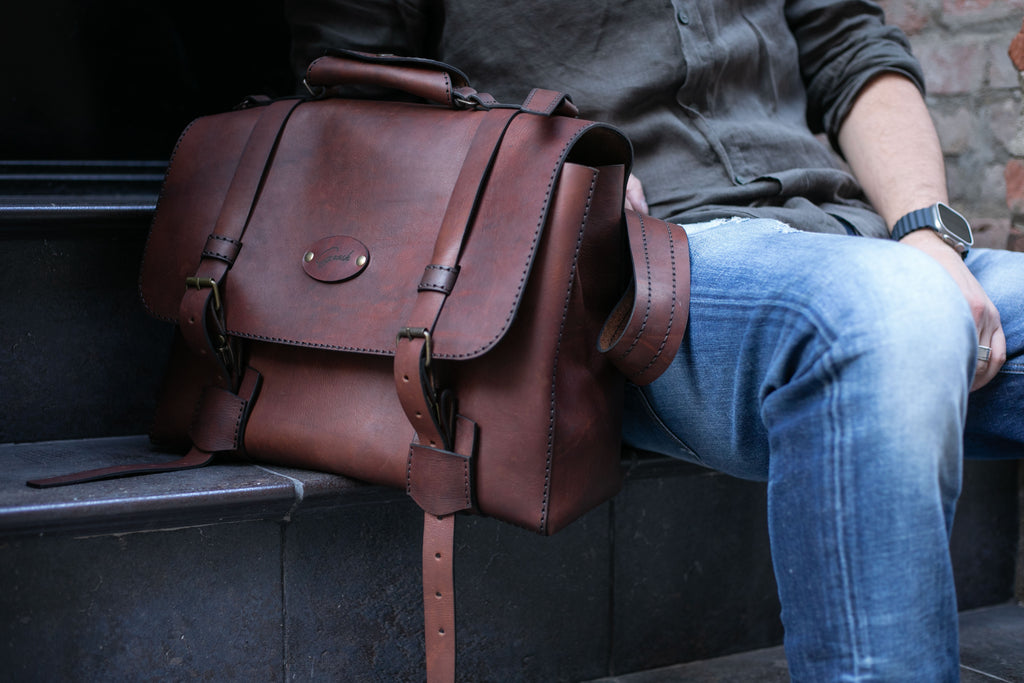 F-134 | ტყავის ჩანთა/ satchel bag/ უნისექსი