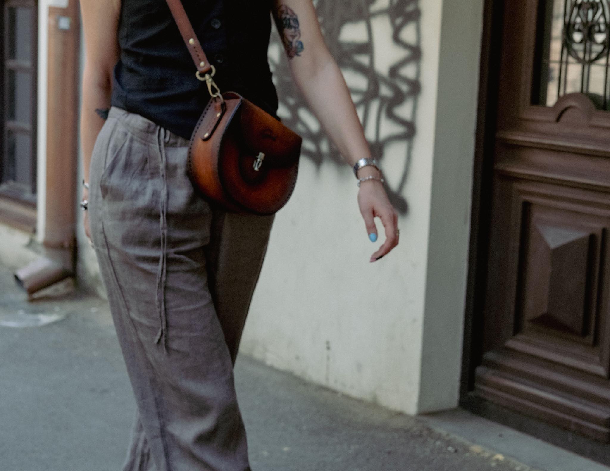 F-120 | ტყავის ჩანთა/Crossbody /ქალი