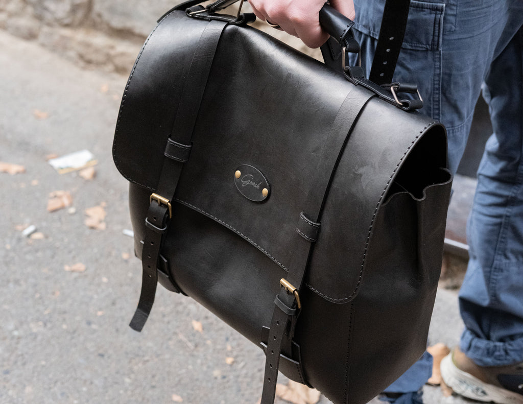 F-134 | ტყავის ჩანთა/ satchel bag/ უნისექსი